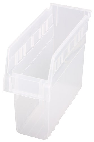 Clear Plastic Storage Shelf Bins - QSB801CL - 11-5/8 x 4-3/8 x 8 | Bin