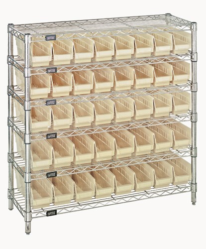 Plastic Storage Bin Wire Shelving Units Wr6 36 1836 103 Bin