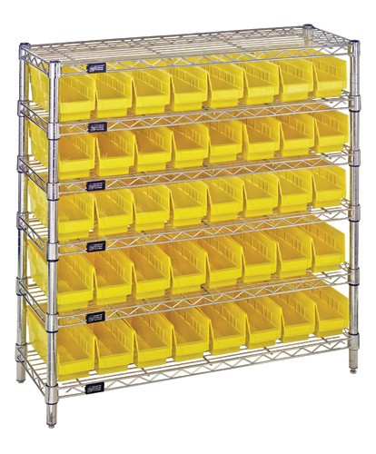 Plastic Storage Bin Wire Shelving Units Wr6 36 1836 103 Plastic Storage Bin Wire Shelving Units Yellow