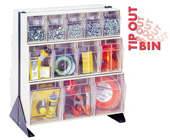 Clear Tip Out Tilt Compartment Storage Bins