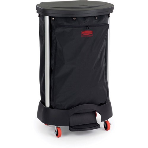 Rubbermaid step on premium linen hamper hospital waste rcp 6300 bla