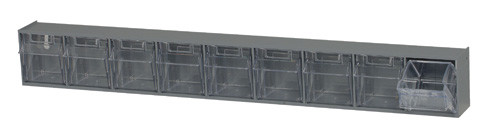 Clear Tip Out Tilt 9 Cup Compartment Bin Organizer - QTB309