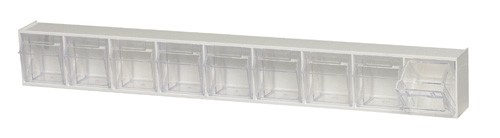 Clear Tip Out Tilt 9 Cup Compartment Bin Organizer - QTB309