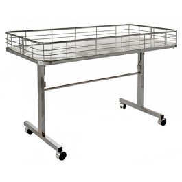 Folding Dump Bin Table Chrome