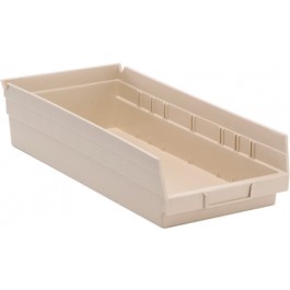 Plastic Shelf Bins QSB108 Ivory