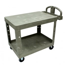 2-Shelf Utility Cart Flat Shelf