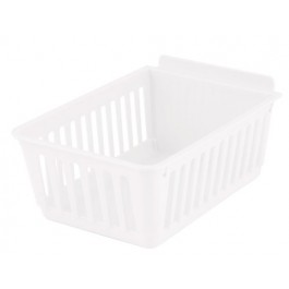 CrateBox Long White Plastic Bin