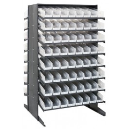 Clear Plastic Storage Bin Sloped Shelving Pick Rack