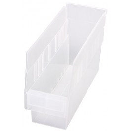 Clear Plastic Shelf Bins QSB201CL