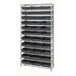 Conductive ESD Wire Shelving Plastic Storage Bin Unit