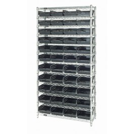 Conductive ESD Wire Shelving Plastic Storage Bin Unit