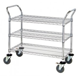 ESD Wire Shelving Utility Cart WRC-1836-3CO