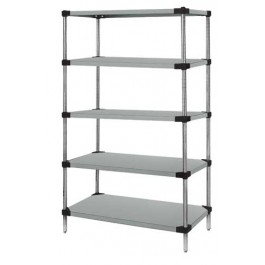 Galvanized Steel 5-Solid Shelf Unit - WR74-2172SG-5