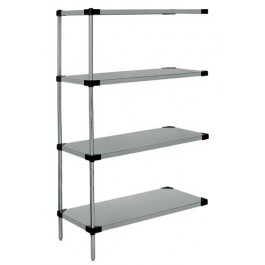Galvanized Steel 4-Solid Shelf Add-On Unit - AD54-1842SG
