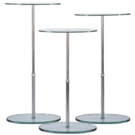 Adjustable Oval Glass Pedestal Cluster