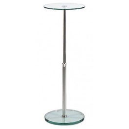 Adjustable Round Glass Pedestal