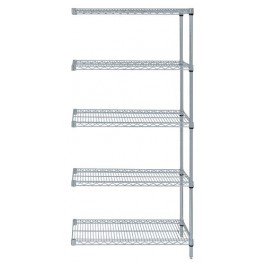 Gray Epoxy Wire Shelving 5-Shelf Add-On Kit