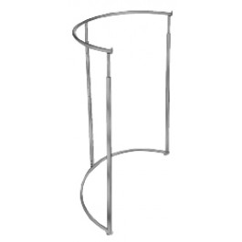 Adjustable Height Half Round Garment Clothing Rack GRR H43C