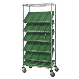 Plastic Storage Bin Wire Shelving Units