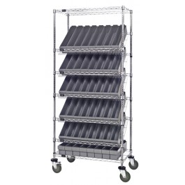 Plastic Storage Drawer Wire Shelving Units