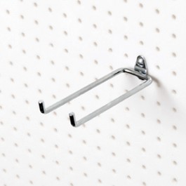 Pegboard 6" Double Rod, 80° Bend