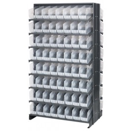 Double Sided Pick Rack with Clear Bins