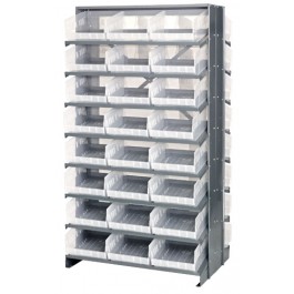 Double Sided Pick Rack with Clear Bins