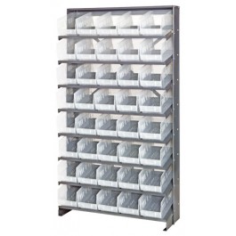 Clear Plastic Storage Bin Single Sided Pick Racks