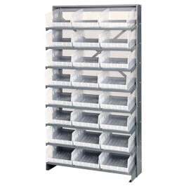 Clear Plastic Storage Bin Single Sided Pick Racks