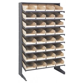 Single Sided Pick Rack with Bins - Ivory