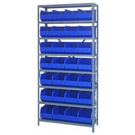 Blue Storage Bin Steel Shelving Systems