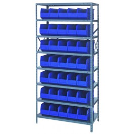 Blue Storage Bin Steel Shelving Systems