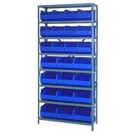 Blue Storage Bin Steel Shelving Systems