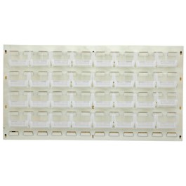 Wall Mount Louvered Panel with Clear Plastic Bins