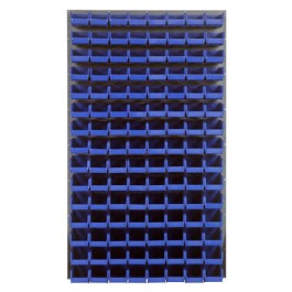 Wall Mount Panel with Plastic Bins - Blue