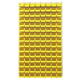 Oyster White Louvered Panel with Plastic Bins