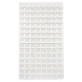 Oyster White Louvered Panels with Clear Bins