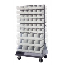 Clear Plastic Storage Bin Louvered Panel Racks