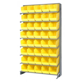 Yellow Plastic Storage Bin Single Sided Pick Racks