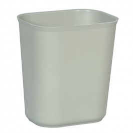 14-Quart Fire Resistant Wastebasket Gray