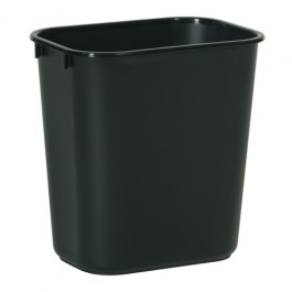 13-5/8-Quart Small Wastebasket Black