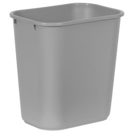 28-1/8-Quart Deskside Wastebasket Gray