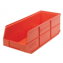 Orange Plastic Bins - Stackable Shelf BIn SSB483