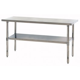 Stainless Steel Tables with Undershelf