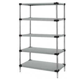 Stainless Steel 5-Solid Shelf Unit - WRS5-54-1448SS