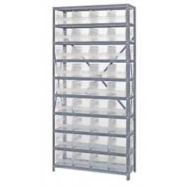 Clear Plastic Bins Steel Shelving Systems