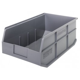 Plastic Stackable Shelf Bins - SSB465 Gray