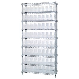 Clear Plastic Storage Bin Wire Shelving Units