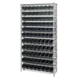 Conductive ESD Wire Shelving Plastic Storage Bin Unit