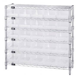 Clear Plastic Storage Bin Wire Shelving Units